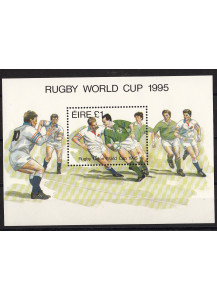 IRLANDA 1995 foglietto coppa del mondo di Rugby Unificato Bf 16